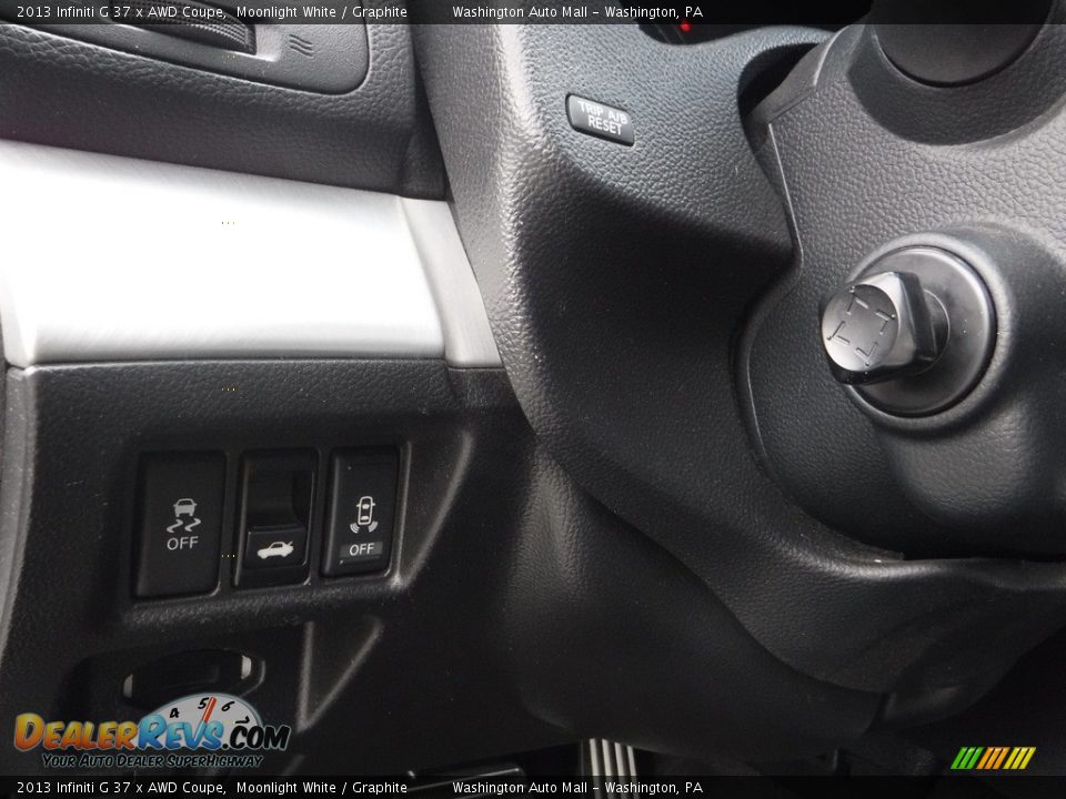 2013 Infiniti G 37 x AWD Coupe Moonlight White / Graphite Photo #25