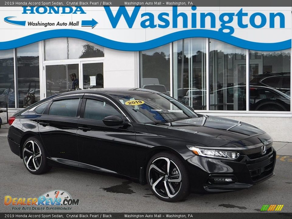 2019 Honda Accord Sport Sedan Crystal Black Pearl / Black Photo #1