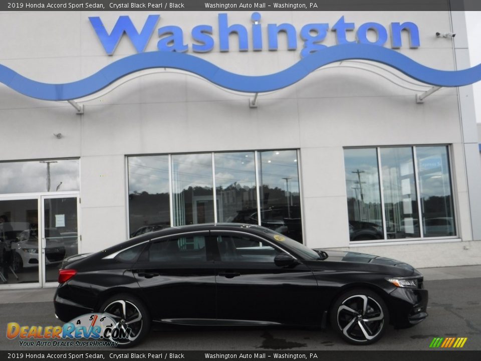 2019 Honda Accord Sport Sedan Crystal Black Pearl / Black Photo #2