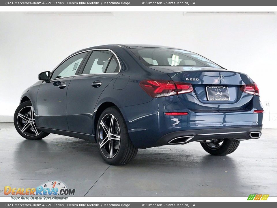 2021 Mercedes-Benz A 220 Sedan Denim Blue Metallic / Macchiato Beige Photo #2