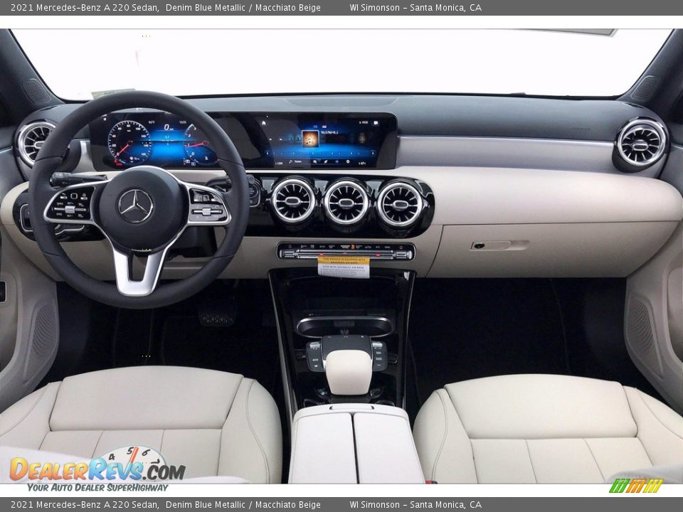 2021 Mercedes-Benz A 220 Sedan Denim Blue Metallic / Macchiato Beige Photo #6