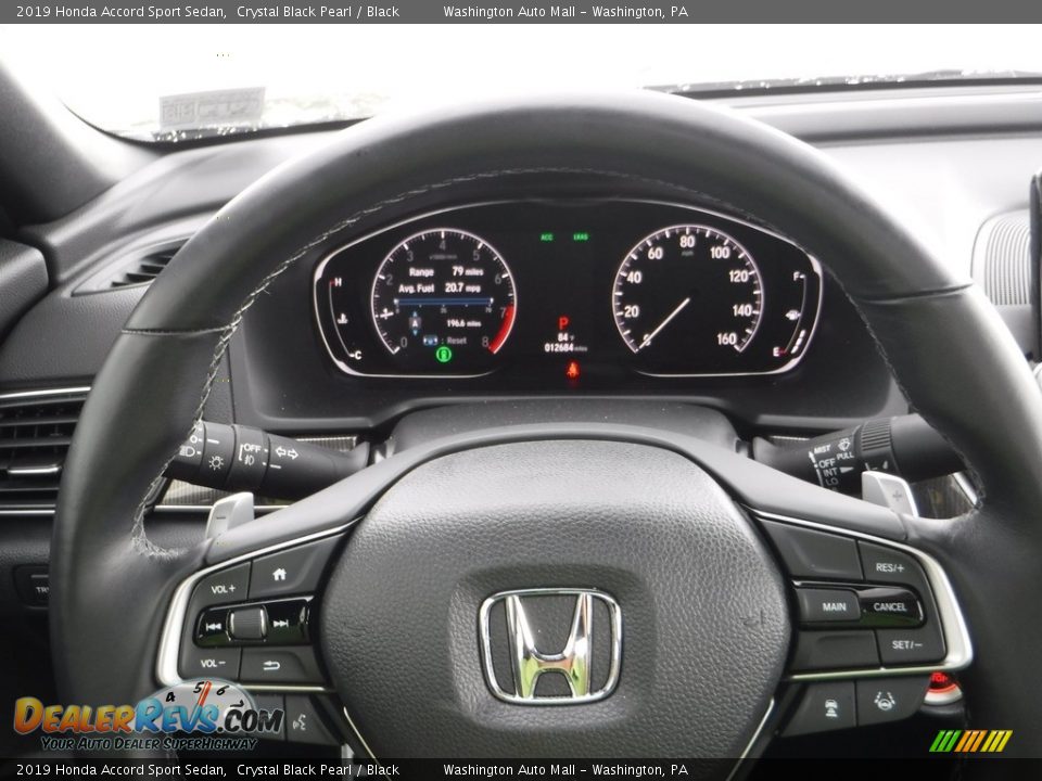 2019 Honda Accord Sport Sedan Crystal Black Pearl / Black Photo #21