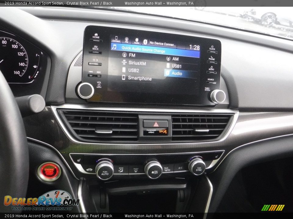 2019 Honda Accord Sport Sedan Crystal Black Pearl / Black Photo #22