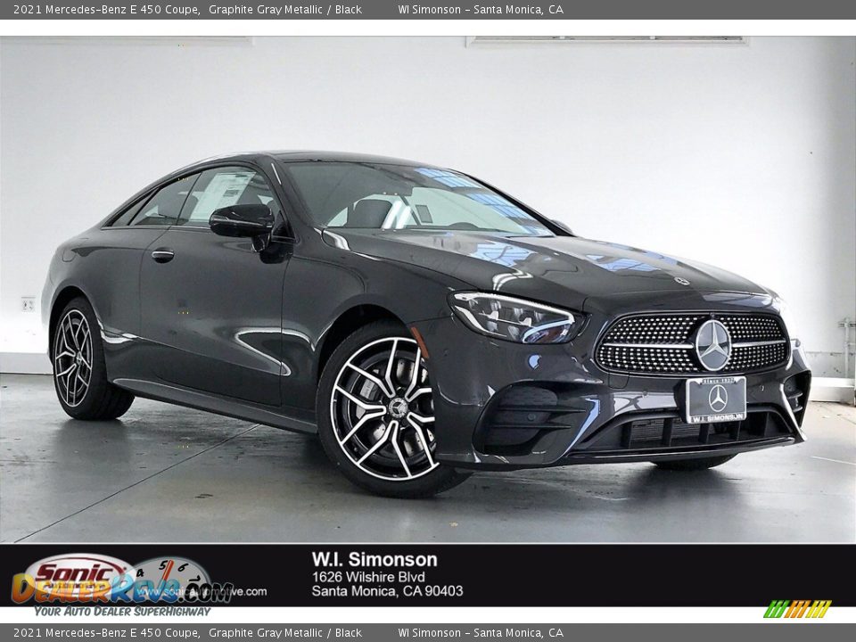 2021 Mercedes-Benz E 450 Coupe Graphite Gray Metallic / Black Photo #1