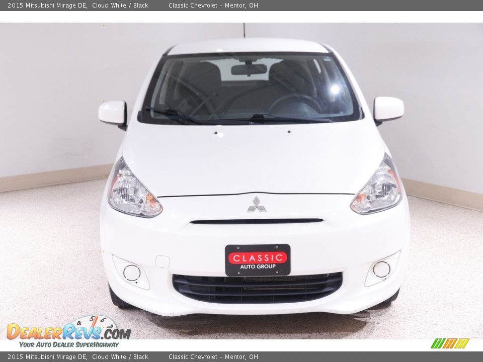 2015 Mitsubishi Mirage DE Cloud White / Black Photo #2