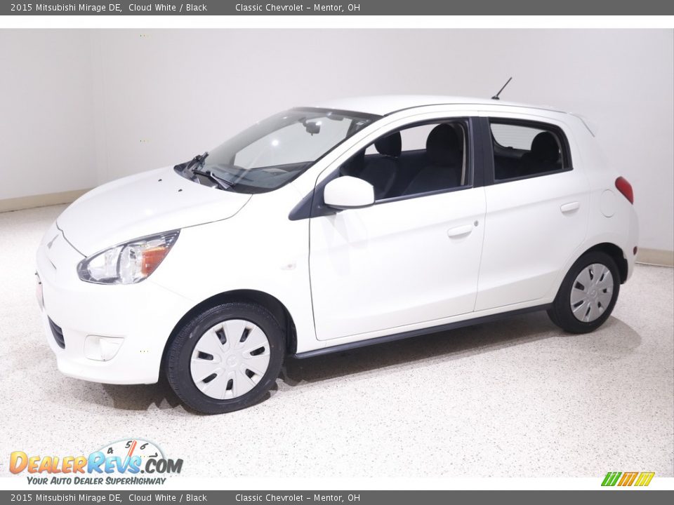 2015 Mitsubishi Mirage DE Cloud White / Black Photo #3