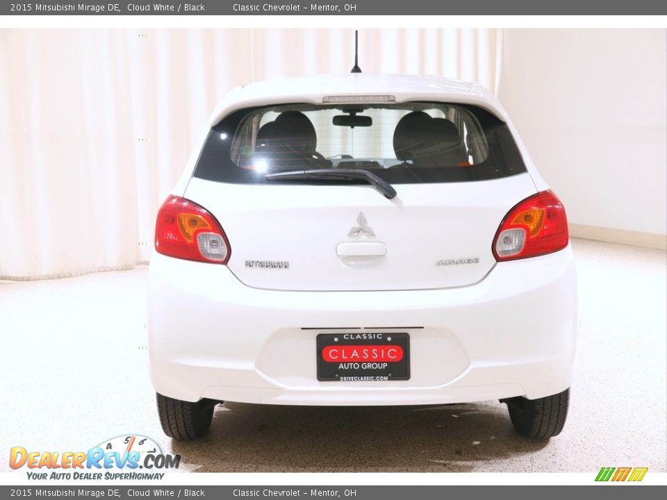 2015 Mitsubishi Mirage DE Cloud White / Black Photo #14