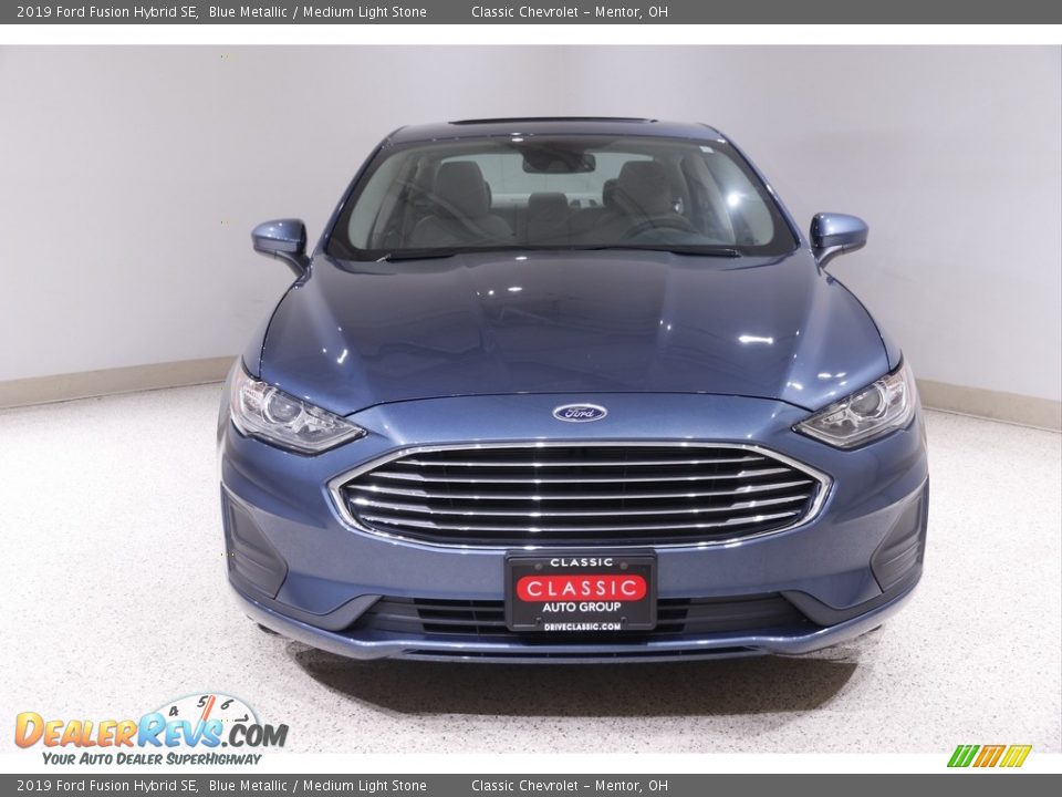 2019 Ford Fusion Hybrid SE Blue Metallic / Medium Light Stone Photo #2