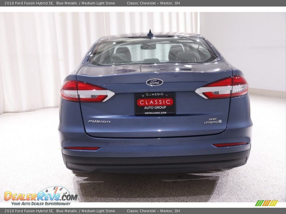 2019 Ford Fusion Hybrid SE Blue Metallic / Medium Light Stone Photo #16