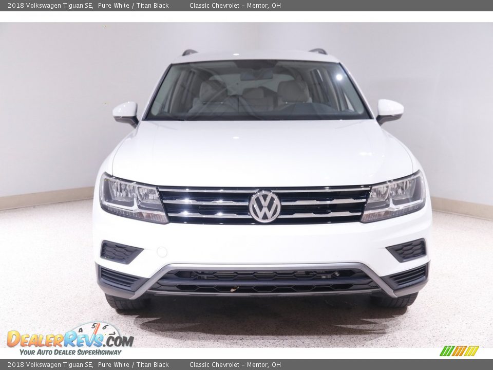 2018 Volkswagen Tiguan SE Pure White / Titan Black Photo #2