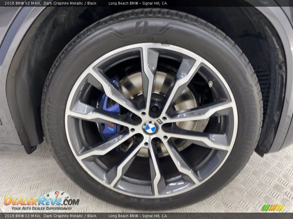 2018 BMW X3 M40i Dark Graphite Metallic / Black Photo #6