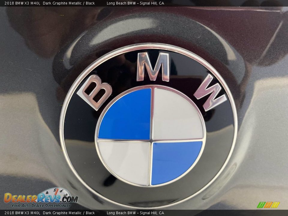 2018 BMW X3 M40i Dark Graphite Metallic / Black Photo #10