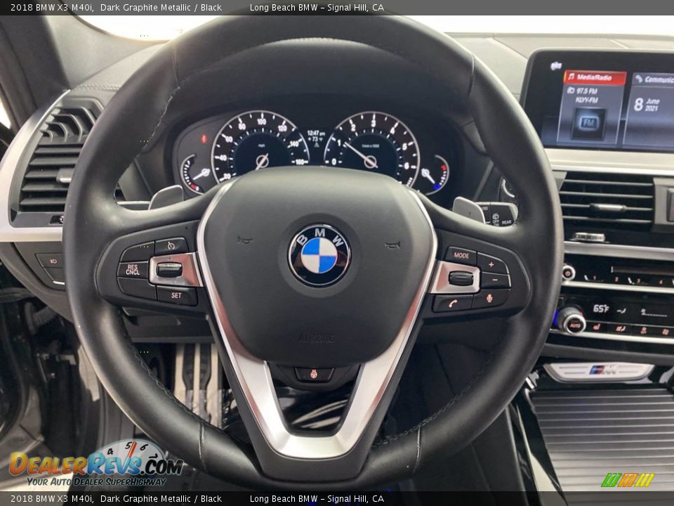 2018 BMW X3 M40i Dark Graphite Metallic / Black Photo #19