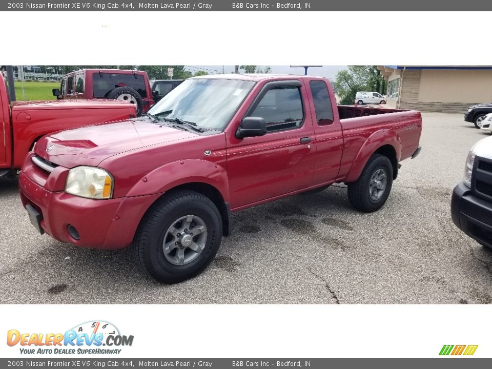 Front 3/4 View of 2003 Nissan Frontier XE V6 King Cab 4x4 Photo #1