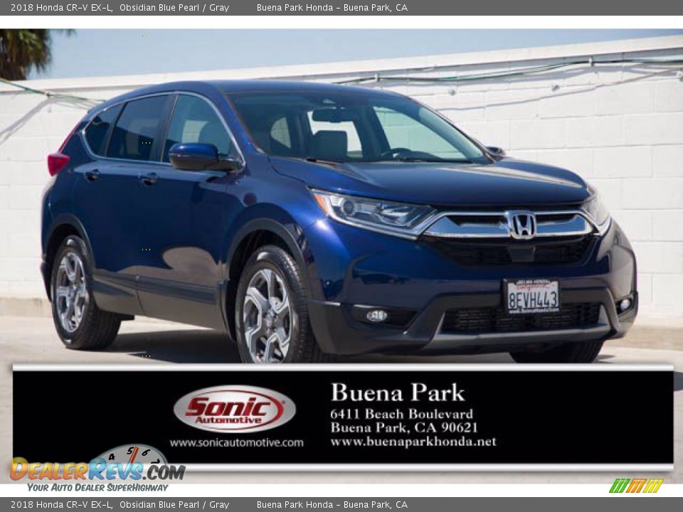 2018 Honda CR-V EX-L Obsidian Blue Pearl / Gray Photo #1