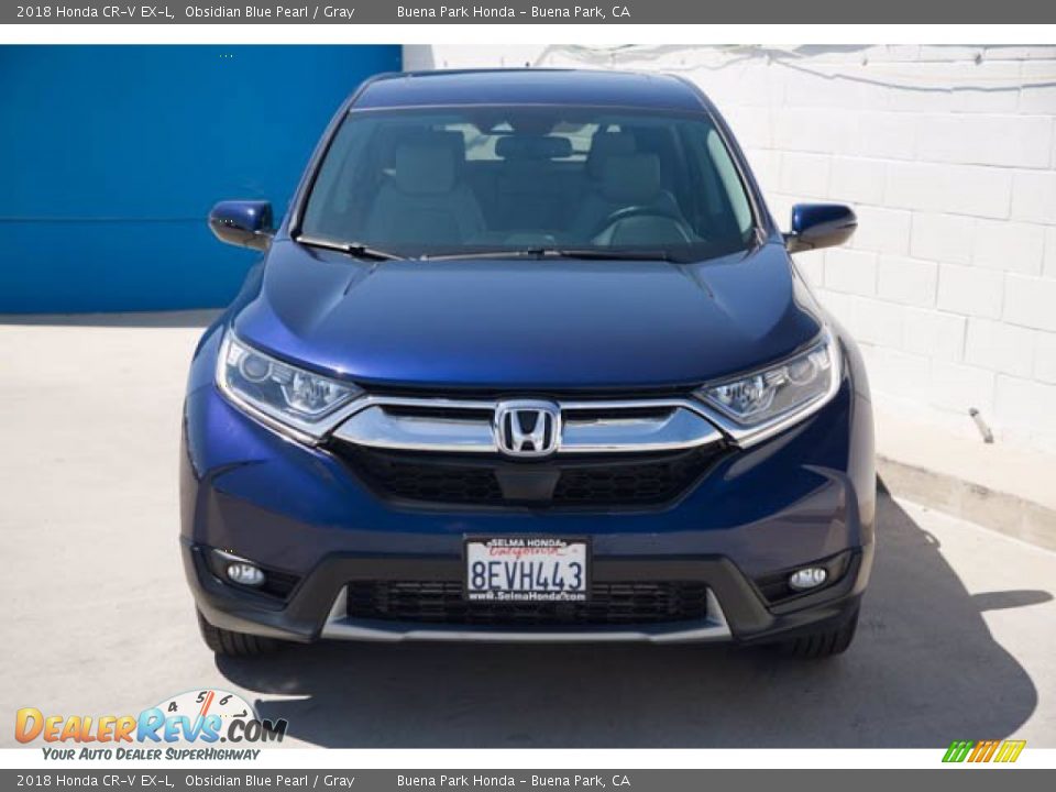 2018 Honda CR-V EX-L Obsidian Blue Pearl / Gray Photo #7