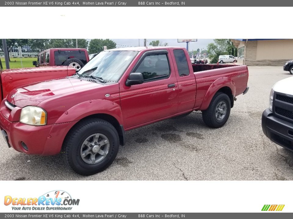 Molten Lava Pearl 2003 Nissan Frontier XE V6 King Cab 4x4 Photo #10