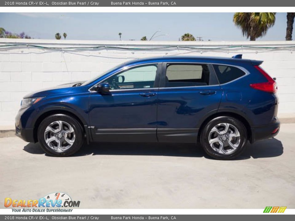 2018 Honda CR-V EX-L Obsidian Blue Pearl / Gray Photo #8