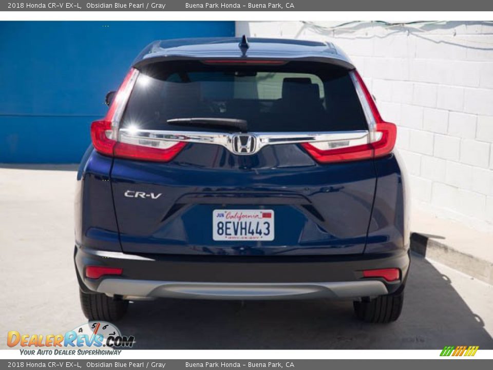 2018 Honda CR-V EX-L Obsidian Blue Pearl / Gray Photo #9