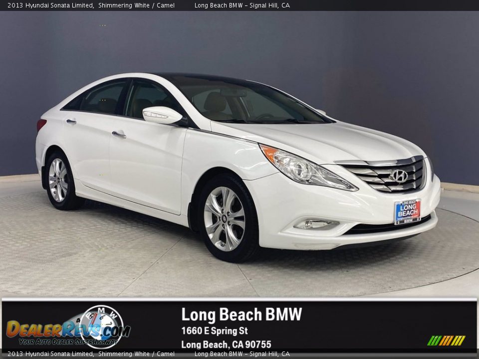 2013 Hyundai Sonata Limited Shimmering White / Camel Photo #1