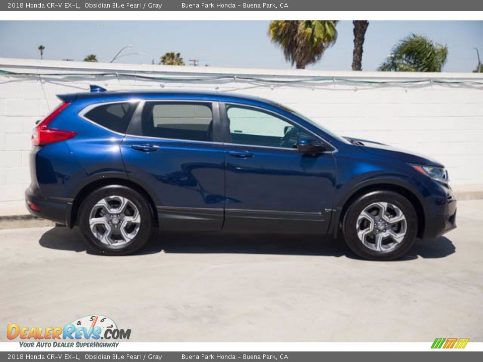 2018 Honda CR-V EX-L Obsidian Blue Pearl / Gray Photo #10