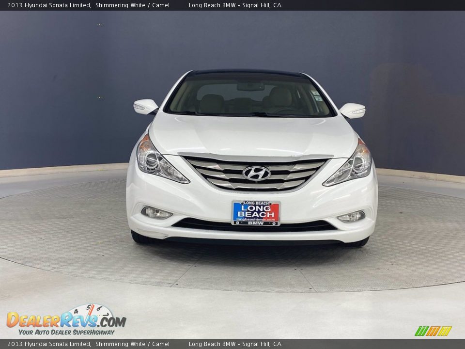 2013 Hyundai Sonata Limited Shimmering White / Camel Photo #2