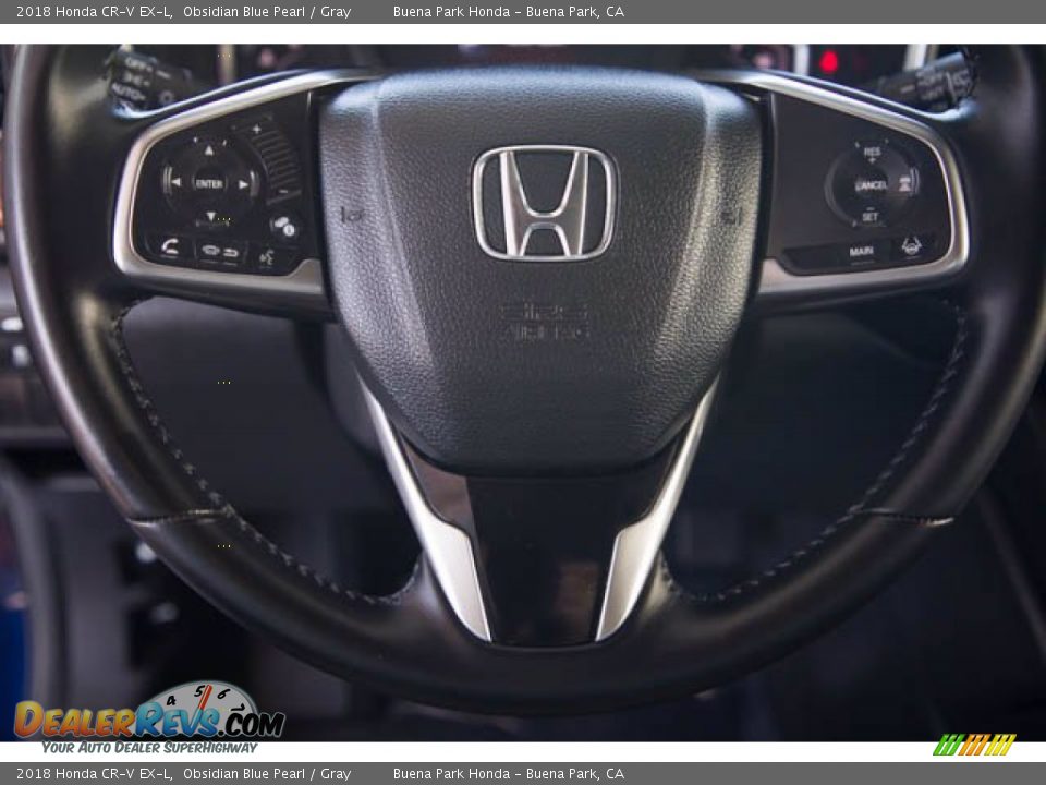 2018 Honda CR-V EX-L Obsidian Blue Pearl / Gray Photo #11