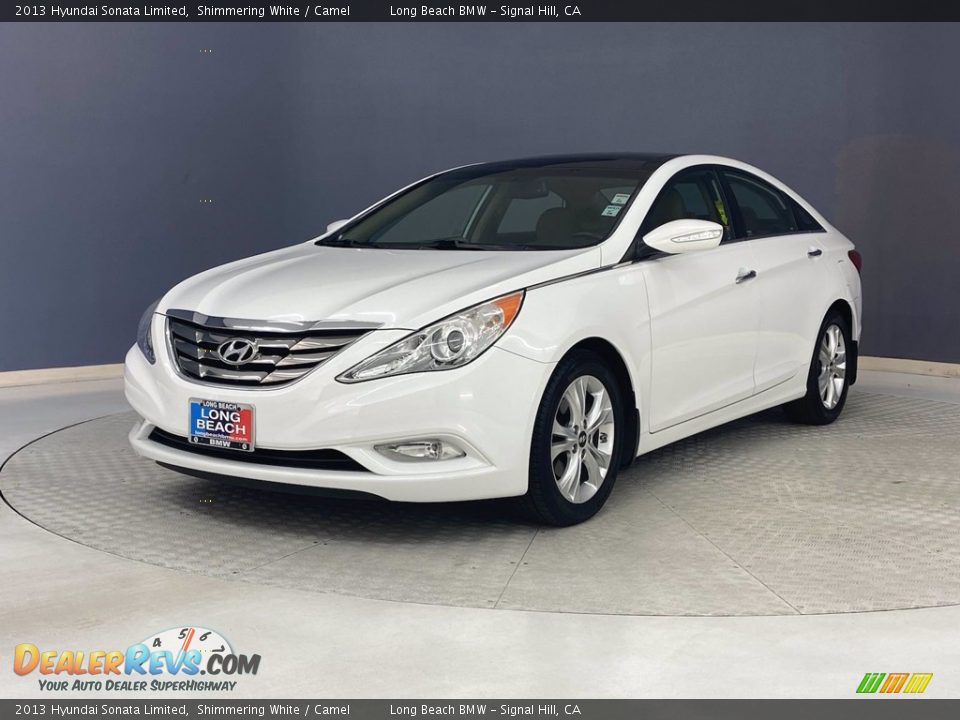 2013 Hyundai Sonata Limited Shimmering White / Camel Photo #3