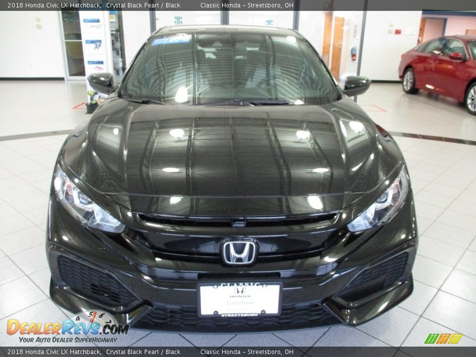 2018 Honda Civic LX Hatchback Crystal Black Pearl / Black Photo #2