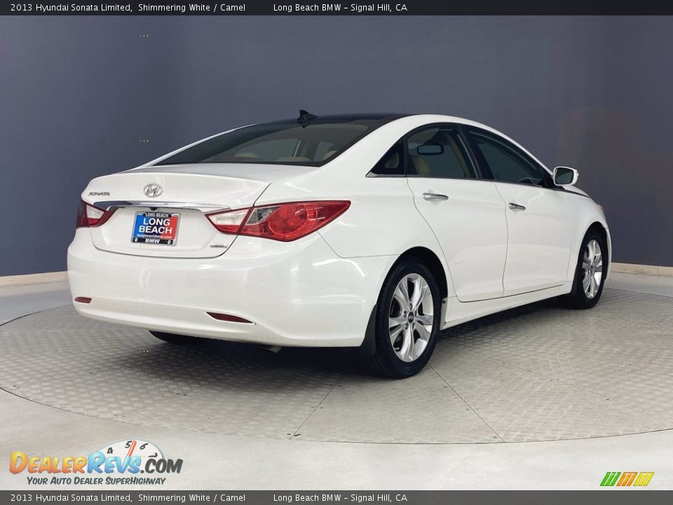 2013 Hyundai Sonata Limited Shimmering White / Camel Photo #5