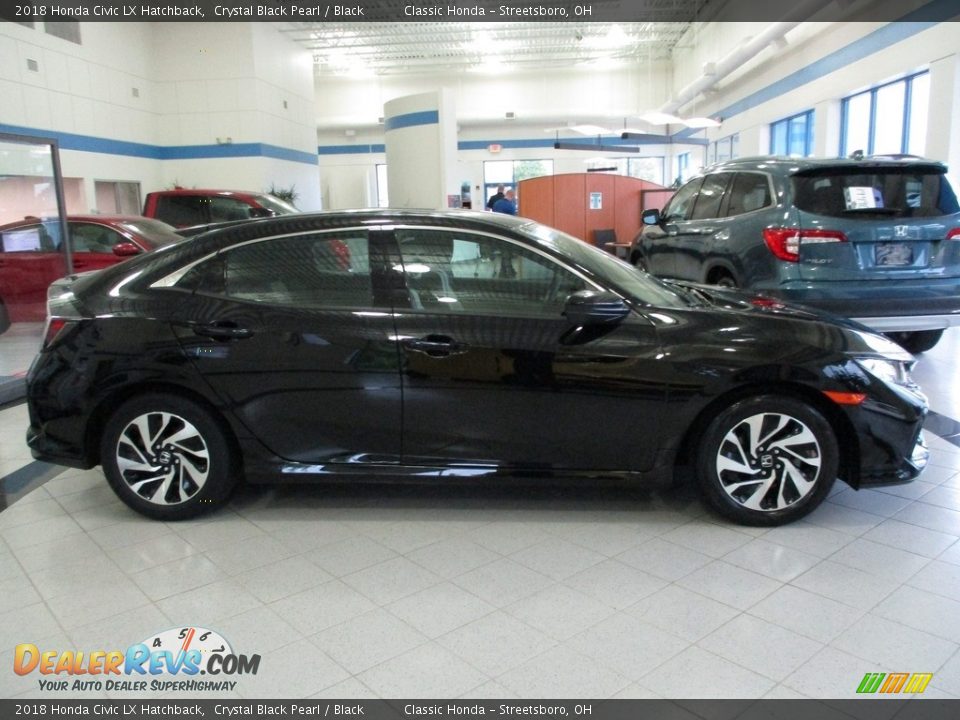 2018 Honda Civic LX Hatchback Crystal Black Pearl / Black Photo #4