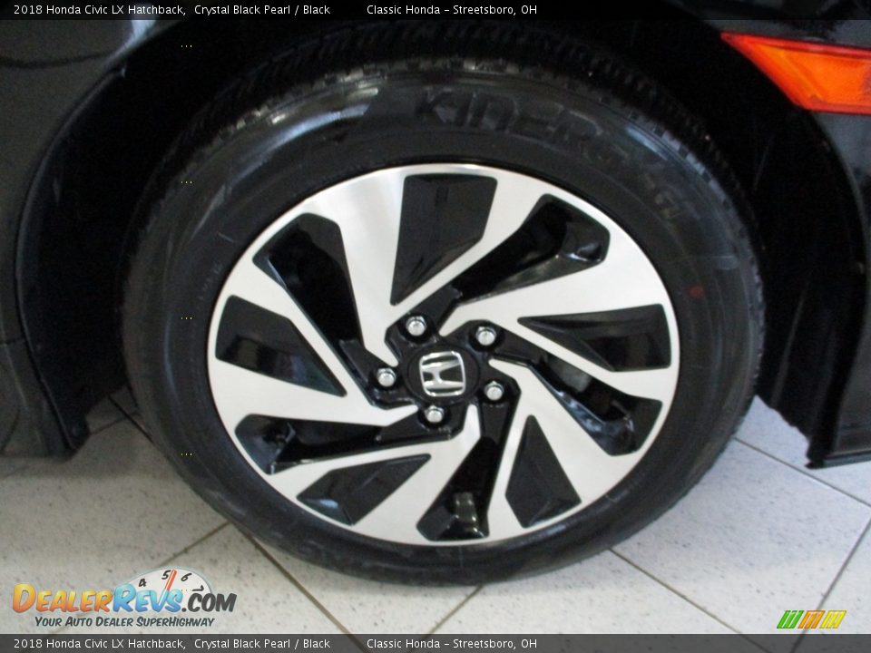 2018 Honda Civic LX Hatchback Crystal Black Pearl / Black Photo #5