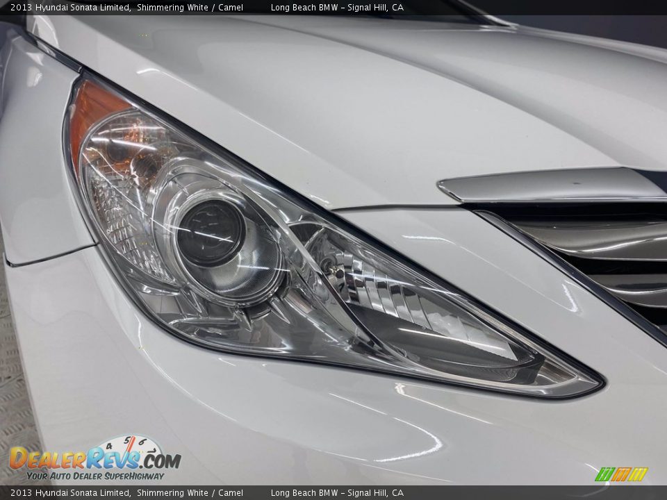 2013 Hyundai Sonata Limited Shimmering White / Camel Photo #7