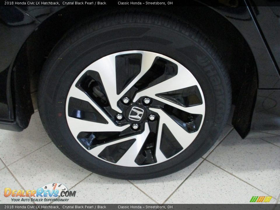 2018 Honda Civic LX Hatchback Crystal Black Pearl / Black Photo #6