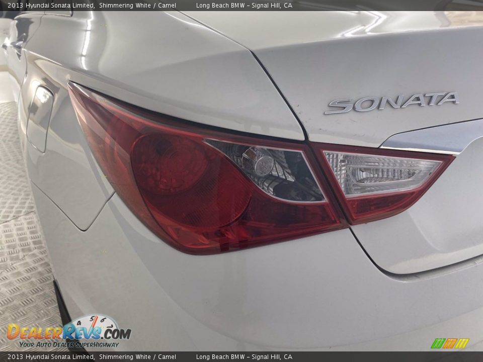 2013 Hyundai Sonata Limited Shimmering White / Camel Photo #9