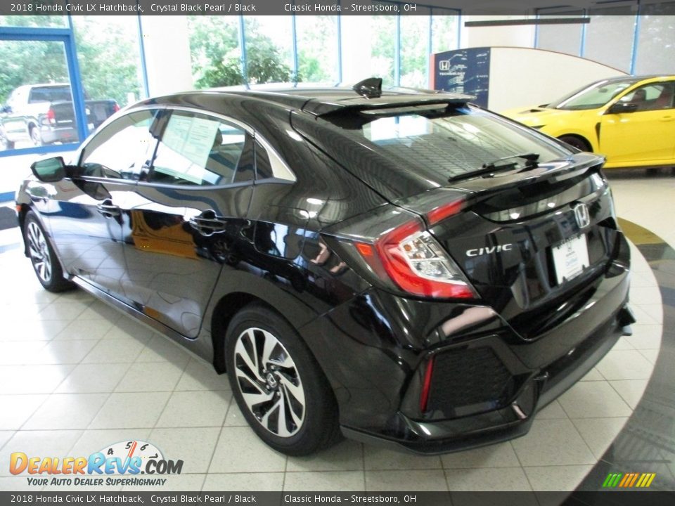 2018 Honda Civic LX Hatchback Crystal Black Pearl / Black Photo #9