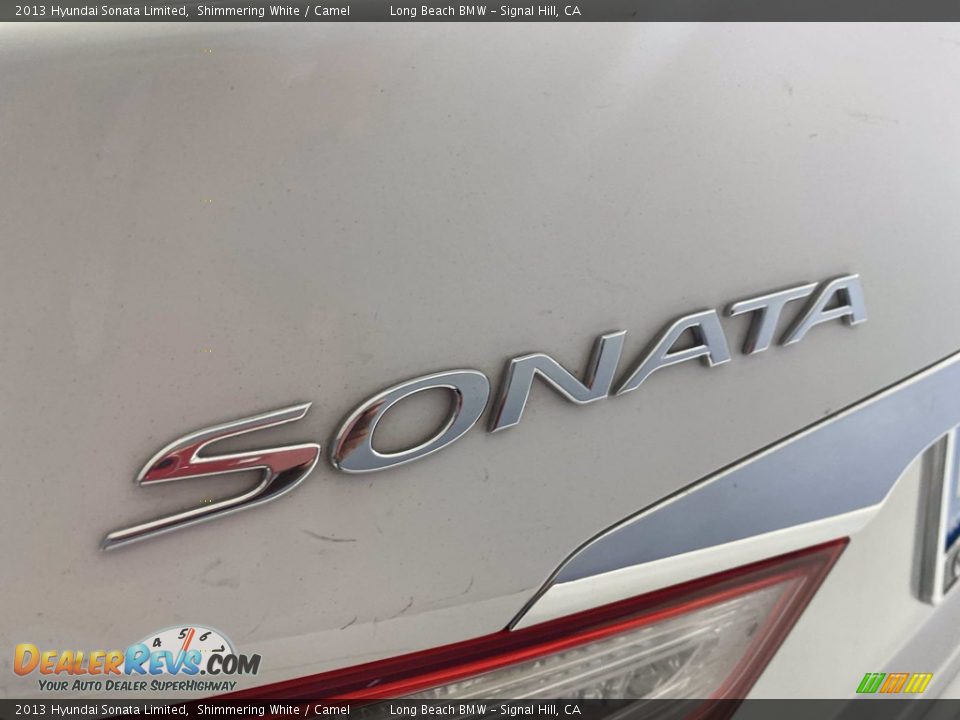 2013 Hyundai Sonata Limited Shimmering White / Camel Photo #11