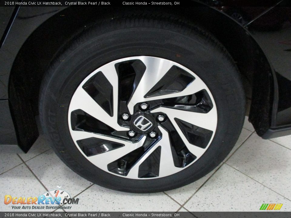 2018 Honda Civic LX Hatchback Crystal Black Pearl / Black Photo #11
