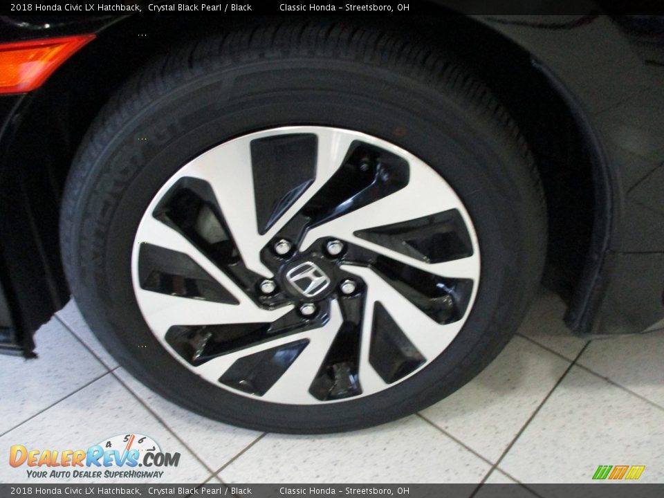 2018 Honda Civic LX Hatchback Crystal Black Pearl / Black Photo #12