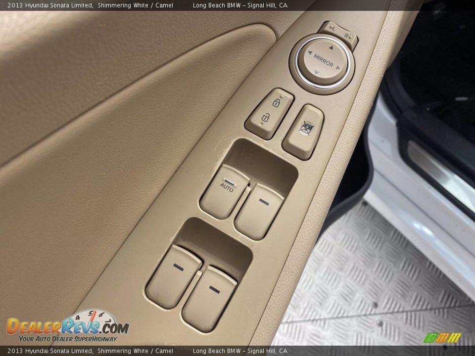 2013 Hyundai Sonata Limited Shimmering White / Camel Photo #14