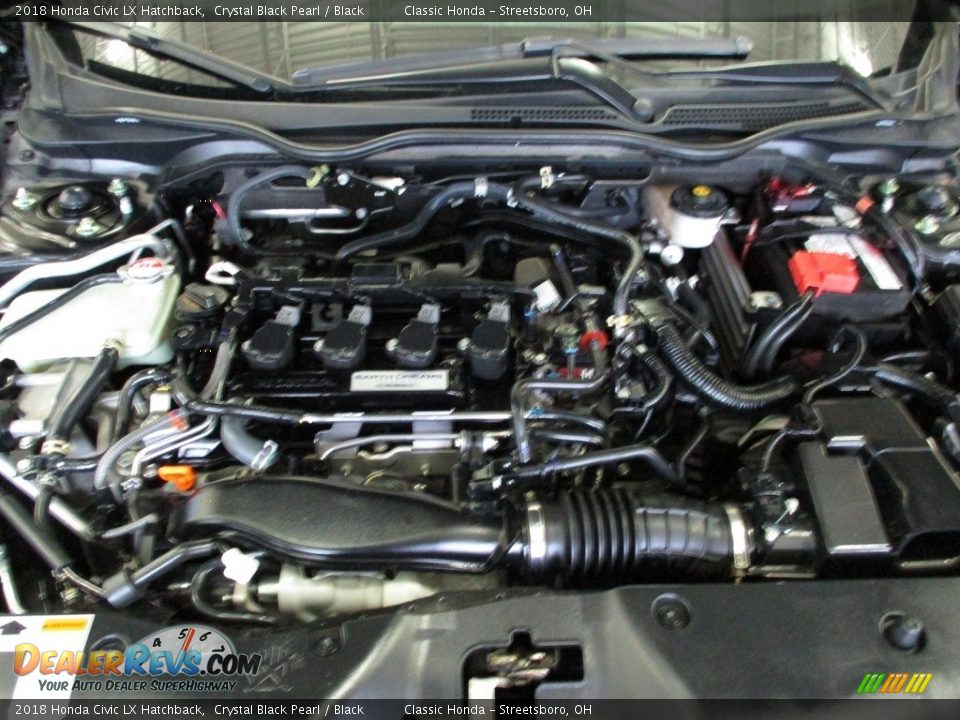 2018 Honda Civic LX Hatchback Crystal Black Pearl / Black Photo #13