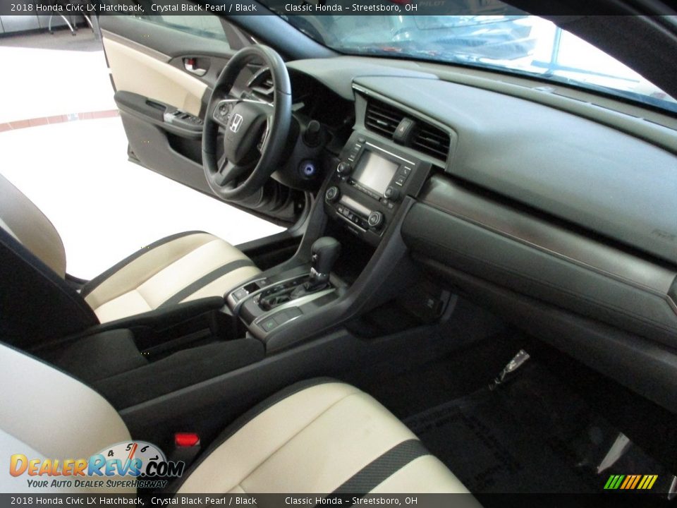 2018 Honda Civic LX Hatchback Crystal Black Pearl / Black Photo #15