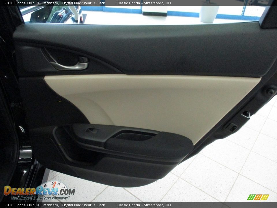 2018 Honda Civic LX Hatchback Crystal Black Pearl / Black Photo #17