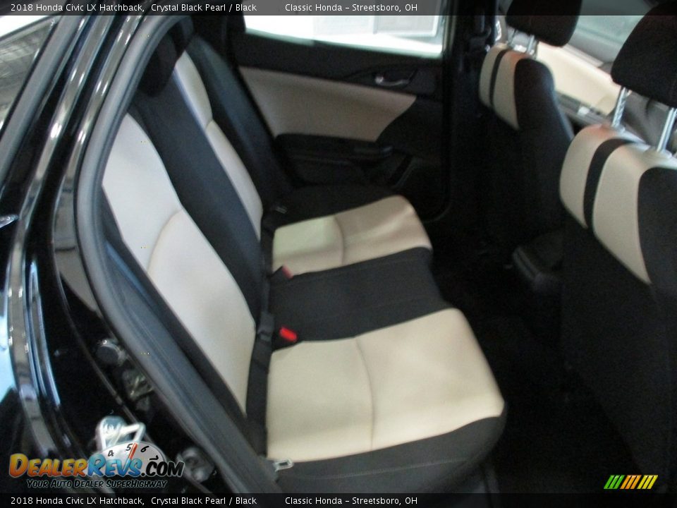 2018 Honda Civic LX Hatchback Crystal Black Pearl / Black Photo #19