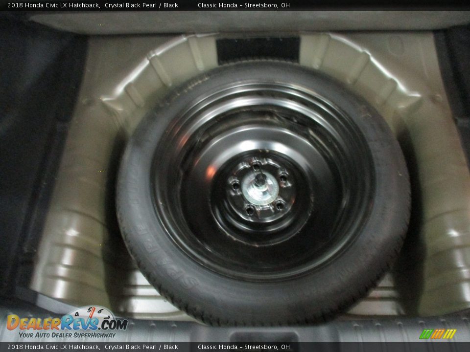 2018 Honda Civic LX Hatchback Crystal Black Pearl / Black Photo #22