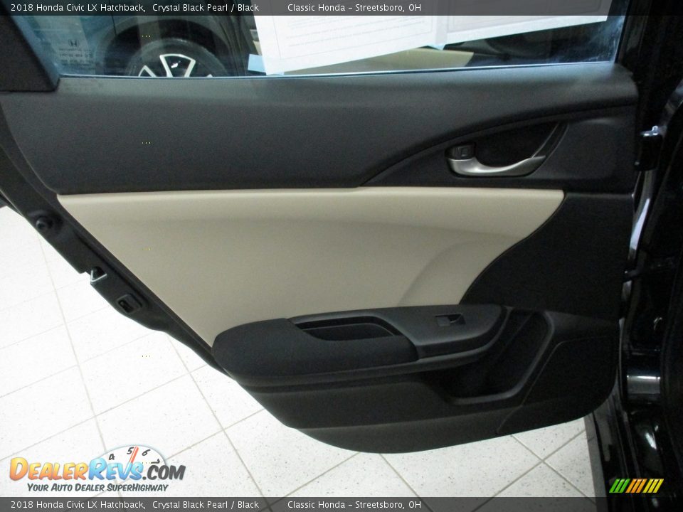 2018 Honda Civic LX Hatchback Crystal Black Pearl / Black Photo #23