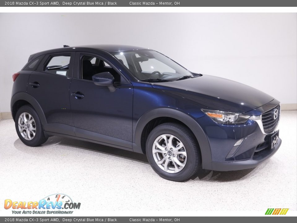 2018 Mazda CX-3 Sport AWD Deep Crystal Blue Mica / Black Photo #1