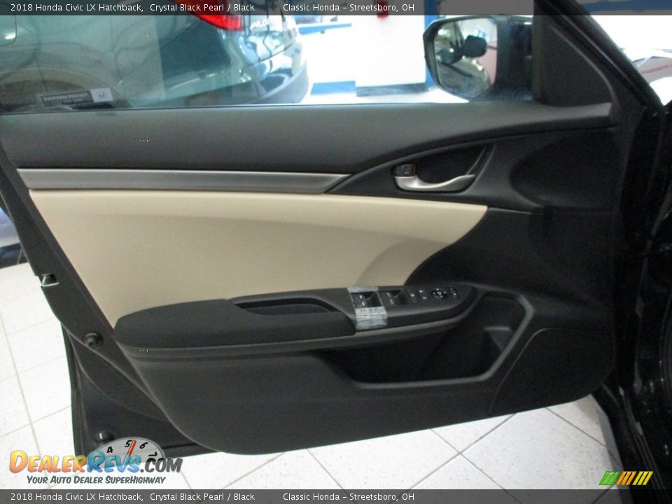 2018 Honda Civic LX Hatchback Crystal Black Pearl / Black Photo #26