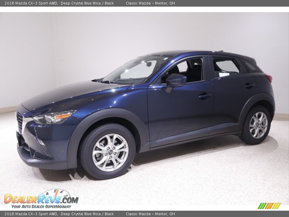 2018 Mazda CX-3 Sport AWD Deep Crystal Blue Mica / Black Photo #3