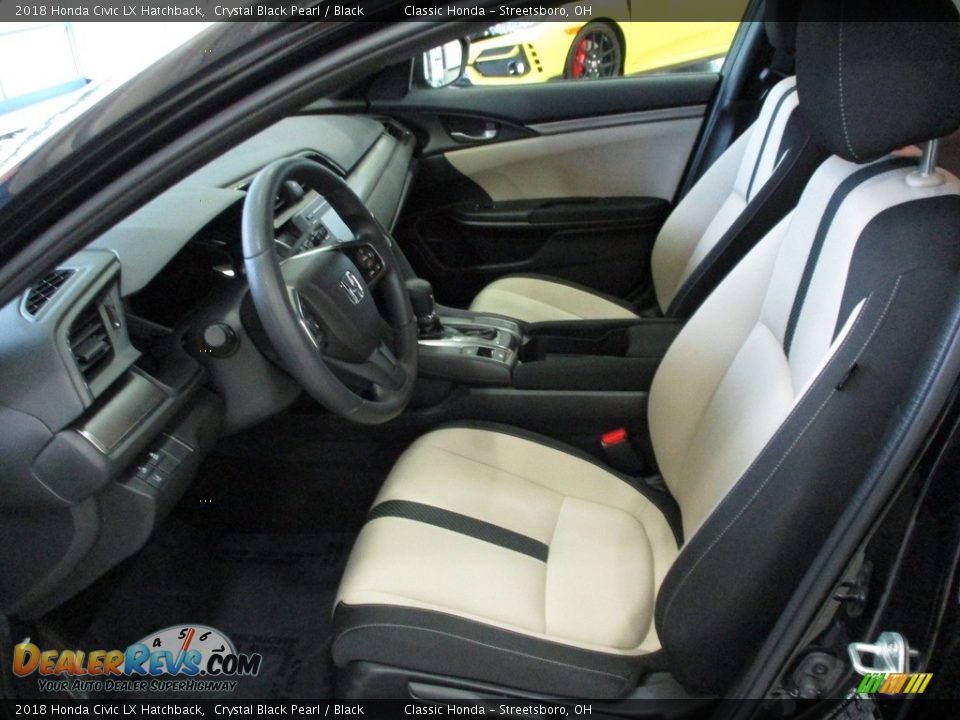 2018 Honda Civic LX Hatchback Crystal Black Pearl / Black Photo #28